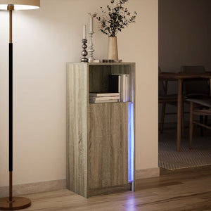Ντουλάπι με Φώτα LED Sonoma Δρυς 42,5x34x100 εκ. Επεξ. Ξύλο - Pakobazaar