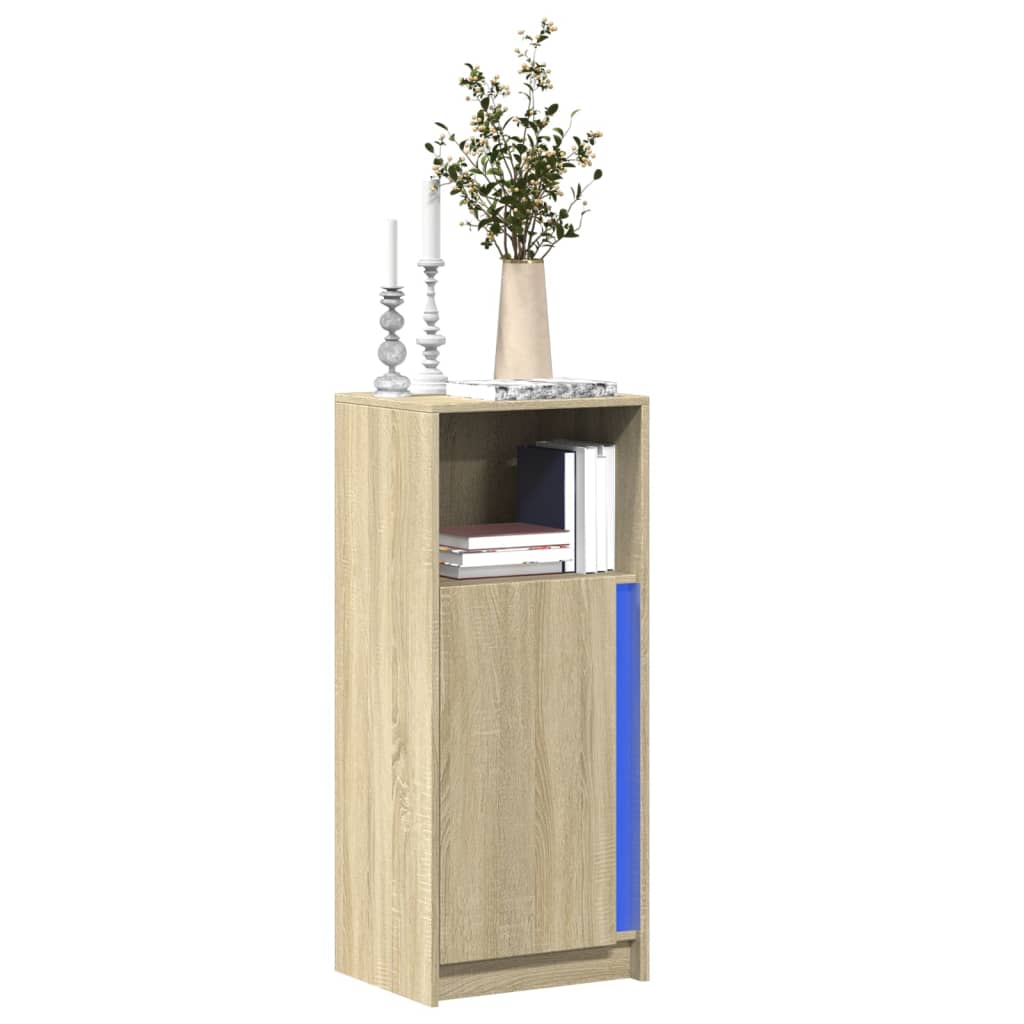 Ντουλάπι με Φώτα LED Sonoma Δρυς 42,5x34x100 εκ. Επεξ. Ξύλο - Pakobazaar