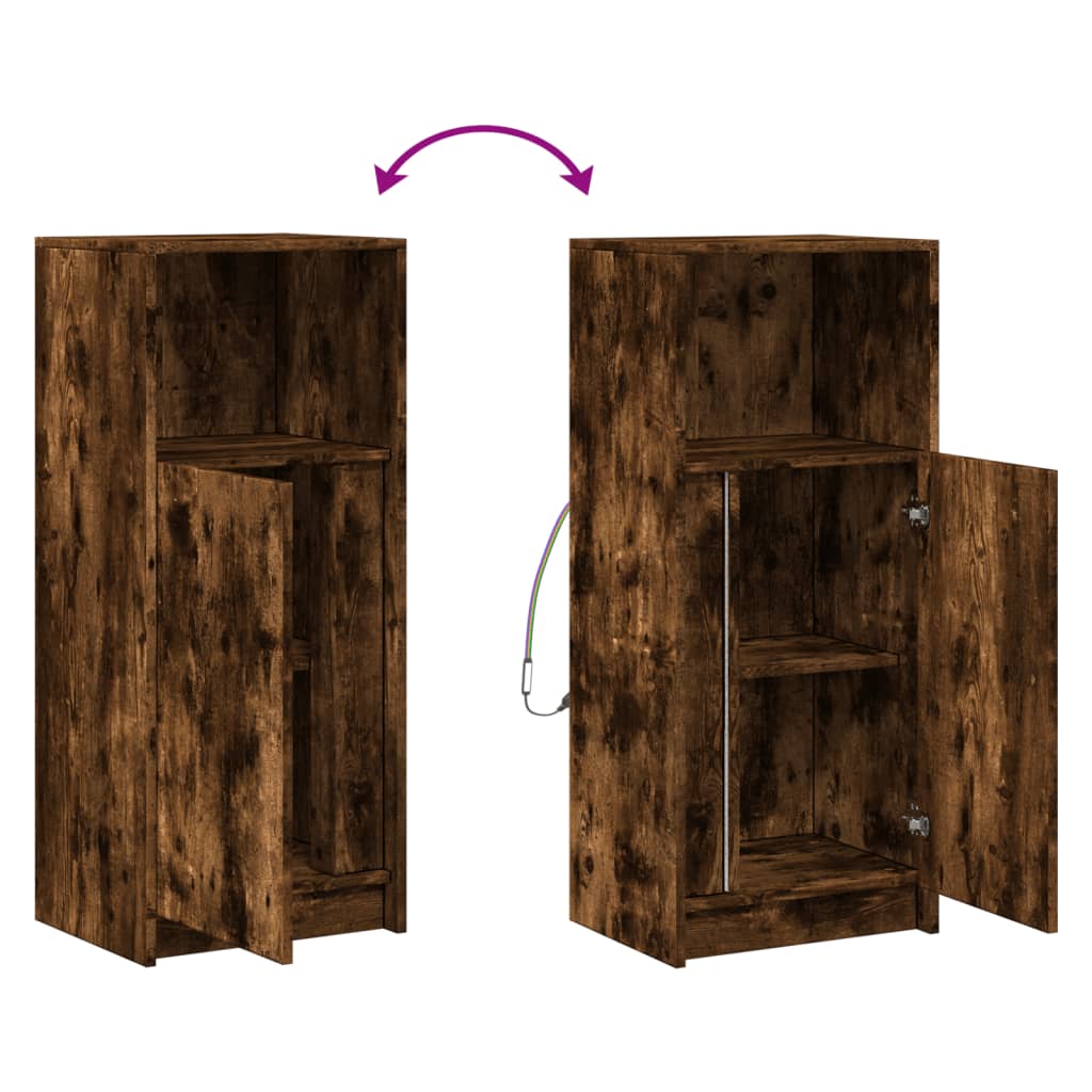 Ντουλάπι με Φώτα LED Δρυς 42,5x34x100 εκ. Επεξεργασμένο Ξύλο - Pakobazaar