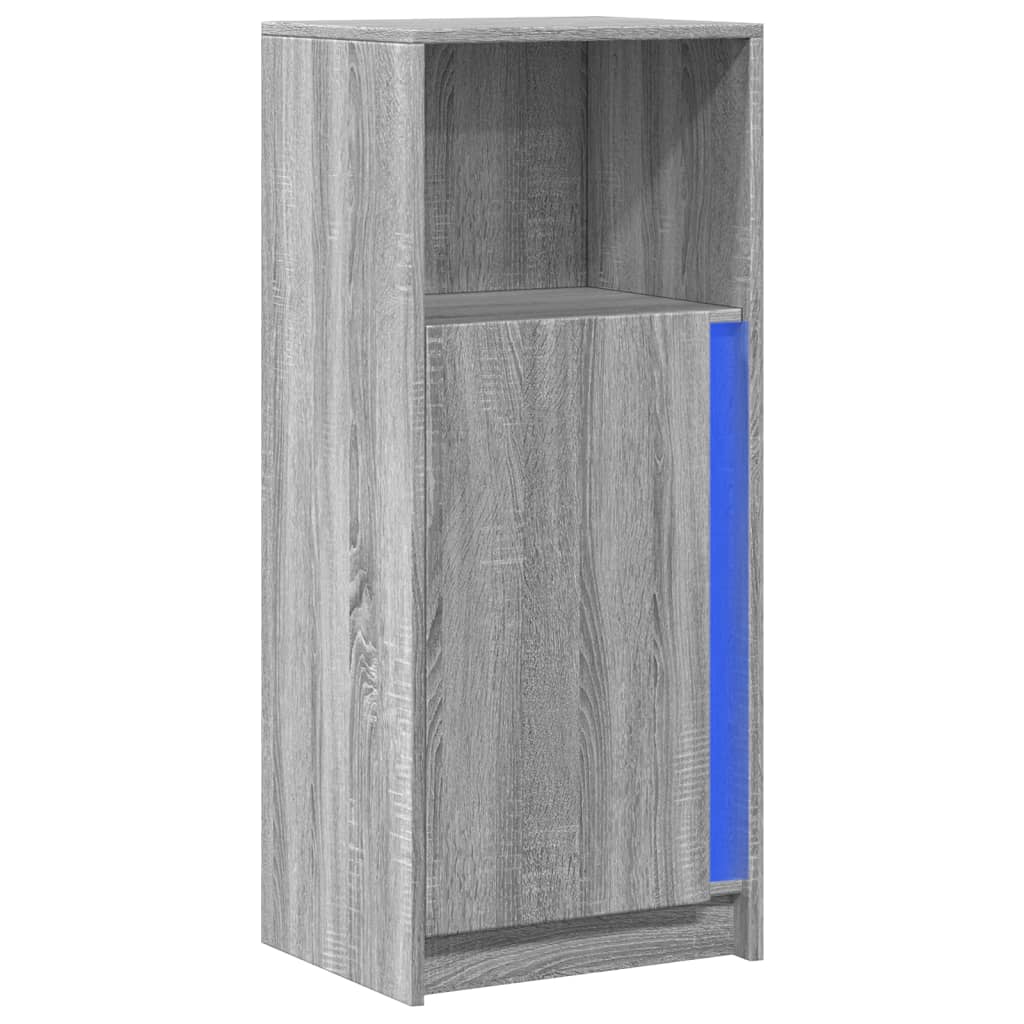Ντουλάπι με Φώτα LED Γκρι Sonoma 42,5x34x100 εκ Επεξ. Ξύλο - Pakobazaar