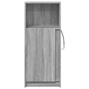Ντουλάπι με Φώτα LED Γκρι Sonoma 42,5x34x100 εκ Επεξ. Ξύλο - Pakobazaar