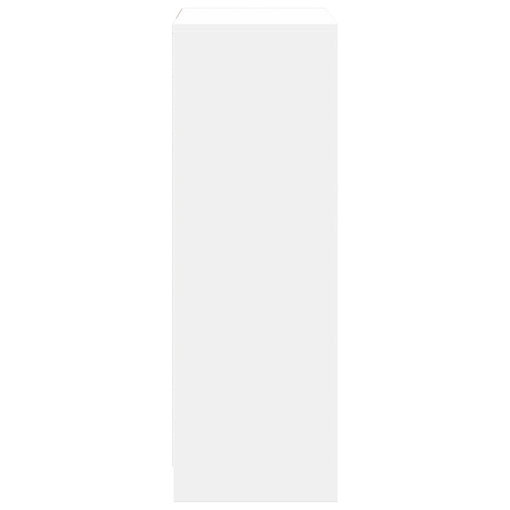 Μπουφές με Φώτα LED Λευκός 72x34x100 εκ. από Επεξεργασμένο Ξύλο - Pakobazaar