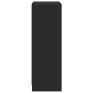 Ντουλάπι με Φώτα LED Μαύρη 72x34x100 εκ. Επεξεργασμένο Ξύλο
