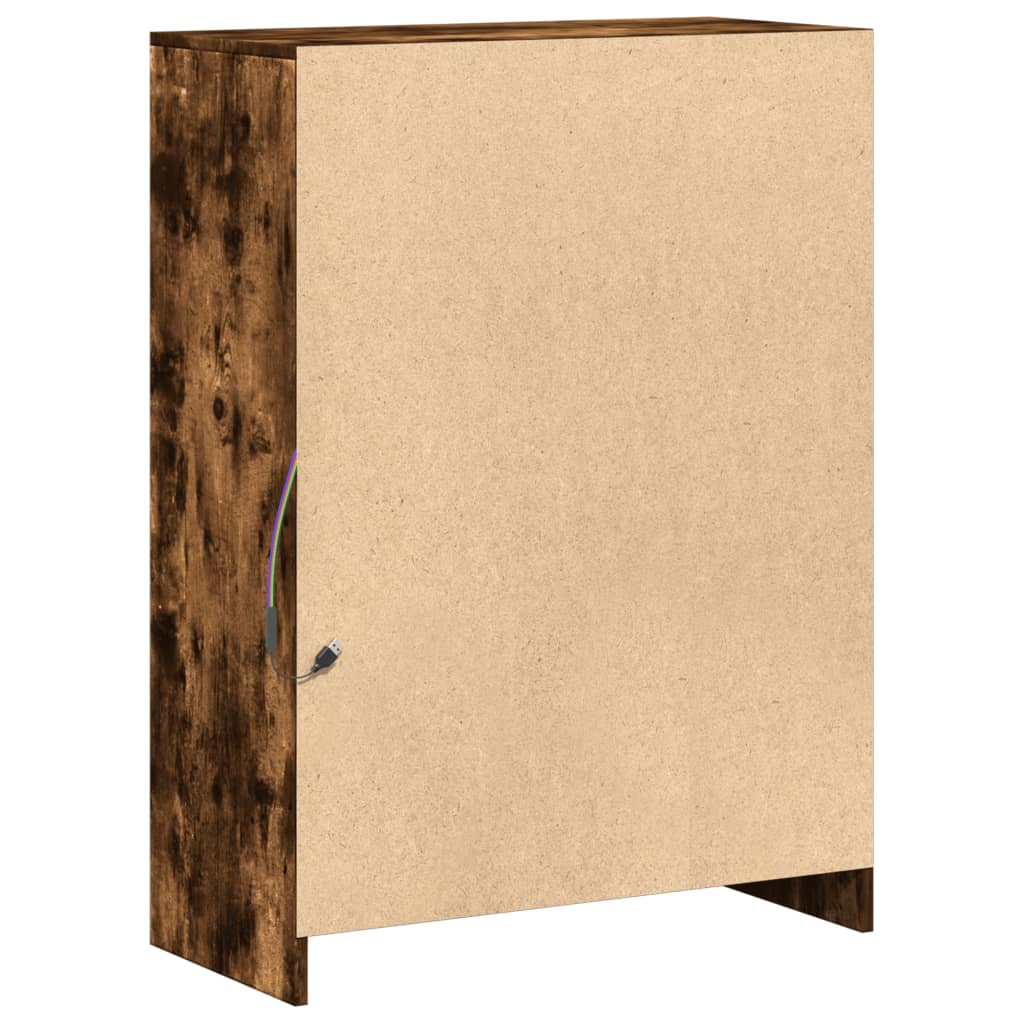 Ντουλάπι με Φώτα LED Δρυς 72x34x100 εκ. Επεξεργασμένο Ξύλο - Pakobazaar