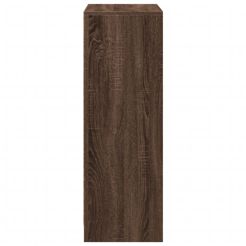 Ντουλάπι με Φώτα LED Καφέ Δρυς 72x34x100 εκ. Επεξεργασμένο Ξύλο - Pakobazaar