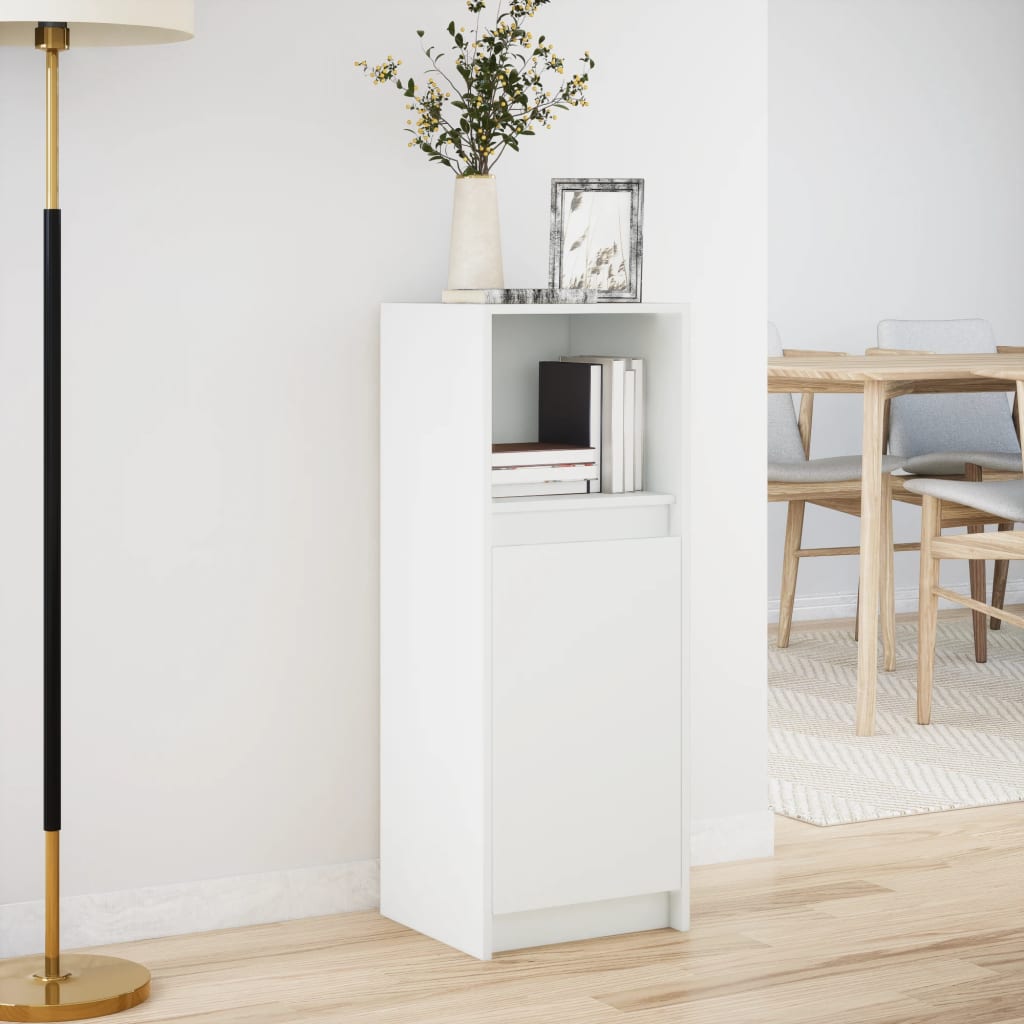 Μπουφές με Φώτα LED Λευκός 38x34x100 εκ. από Επεξεργασμένο Ξύλο - Pakobazaar