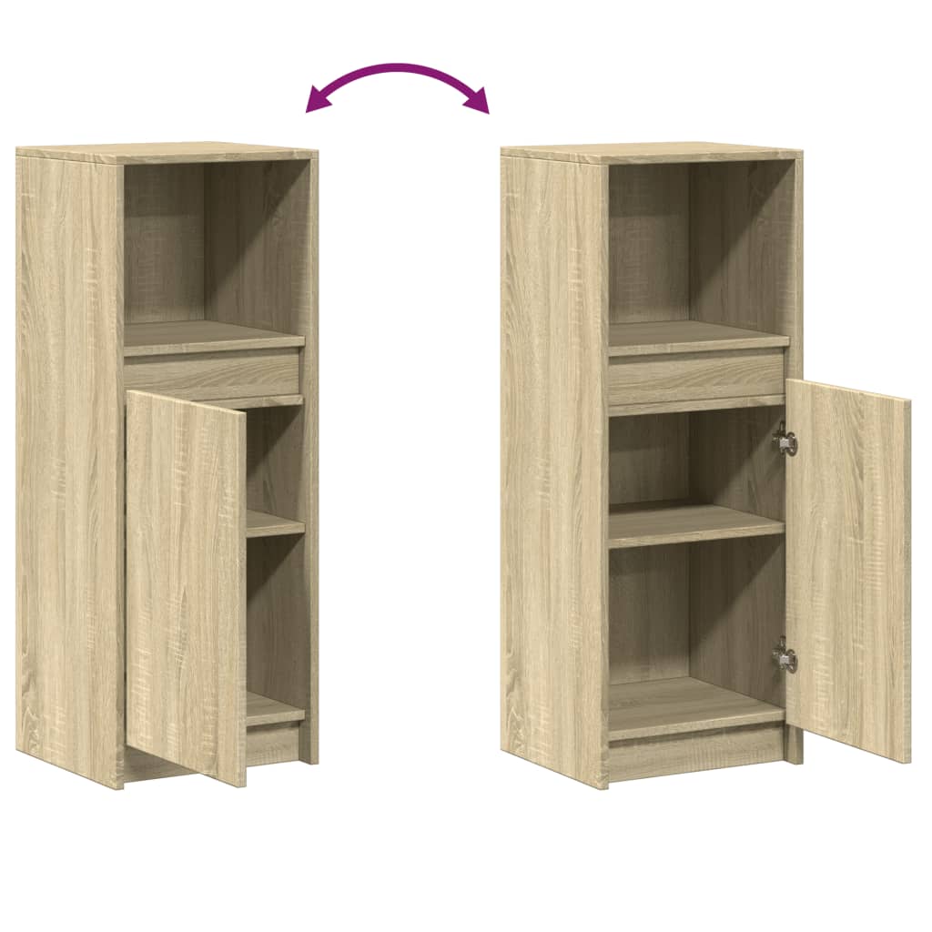 Ντουλάπι με Φώτα LED Sonoma Δρυς 38x34x100εκ Επεξεργασμένο Ξύλο - Pakobazaar