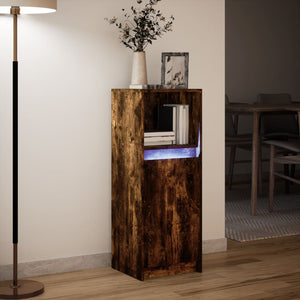 Ντουλάπι με Φώτα LED Δρυς 38x34x100 εκ. Επεξεργασμένο Ξύλο - Pakobazaar