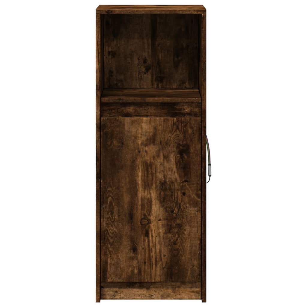 Ντουλάπι με Φώτα LED Δρυς 38x34x100 εκ. Επεξεργασμένο Ξύλο - Pakobazaar