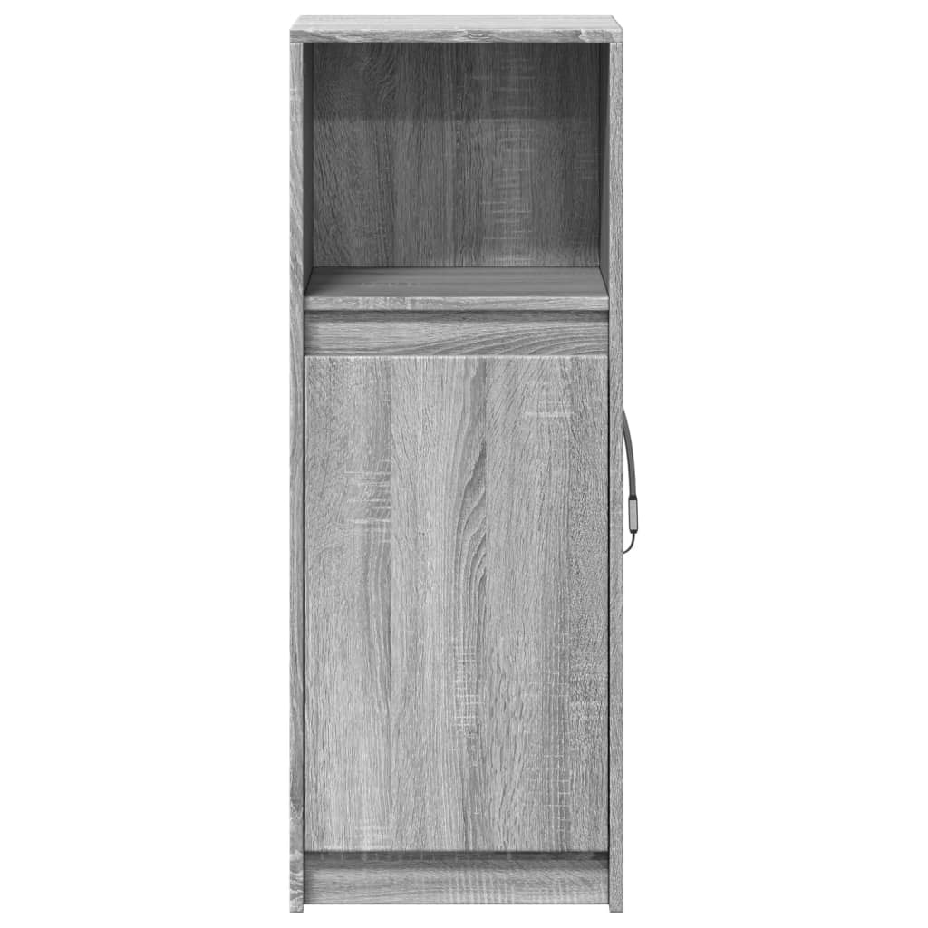 Ντουλάπι με Φώτα LED Γκρι Sonoma 38x34x100εκ Επεξεργασμένο Ξύλο - Pakobazaar