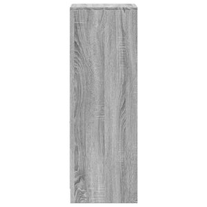 Ντουλάπι με Φώτα LED Γκρι Sonoma 38x34x100εκ Επεξεργασμένο Ξύλο - Pakobazaar