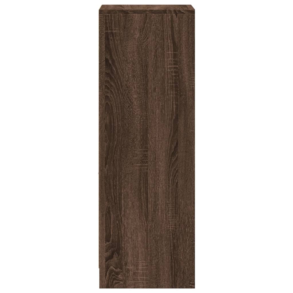 Ντουλάπι με Φώτα LED Καφέ Δρυς 38x34x100 εκ. Επεξεργασμένο Ξύλο - Pakobazaar