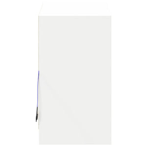 Μπουφές με Φώτα LED Λευκός 72x34x61 εκ. από Επεξεργασμένο Ξύλο