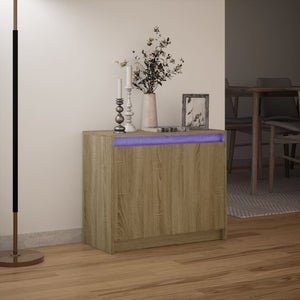 Ντουλάπι με Φώτα LED Sonoma Δρυς 72x34x61 εκ Επεξεργασμένο Ξύλο - Pakobazaar