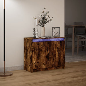 Ντουλάπι με Φώτα LED Δρυς 72x34x61 εκ. Επεξεργασμένο Ξύλο