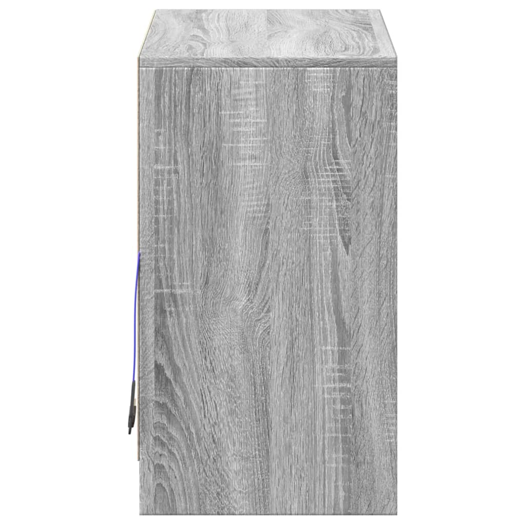 Ντουλάπι με Φώτα LED Γκρι Sonoma 72x34x61 εκ Επεξεργασμένο Ξύλο - Pakobazaar