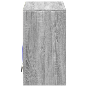 Ντουλάπι με Φώτα LED Γκρι Sonoma 72x34x61 εκ Επεξεργασμένο Ξύλο - Pakobazaar