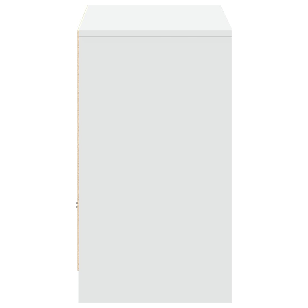 Έπιπλο Τηλεόρασης με LED Λευκό 91x34x61 εκ. από Επεξ. Ξύλο - Pakobazaar