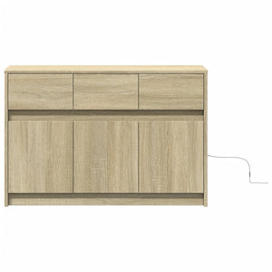 Έπιπλο Τηλεόρασης με LED Sonoma Δρυς 91x34x61 εκ. Επεξ. Ξύλο - Pakobazaar