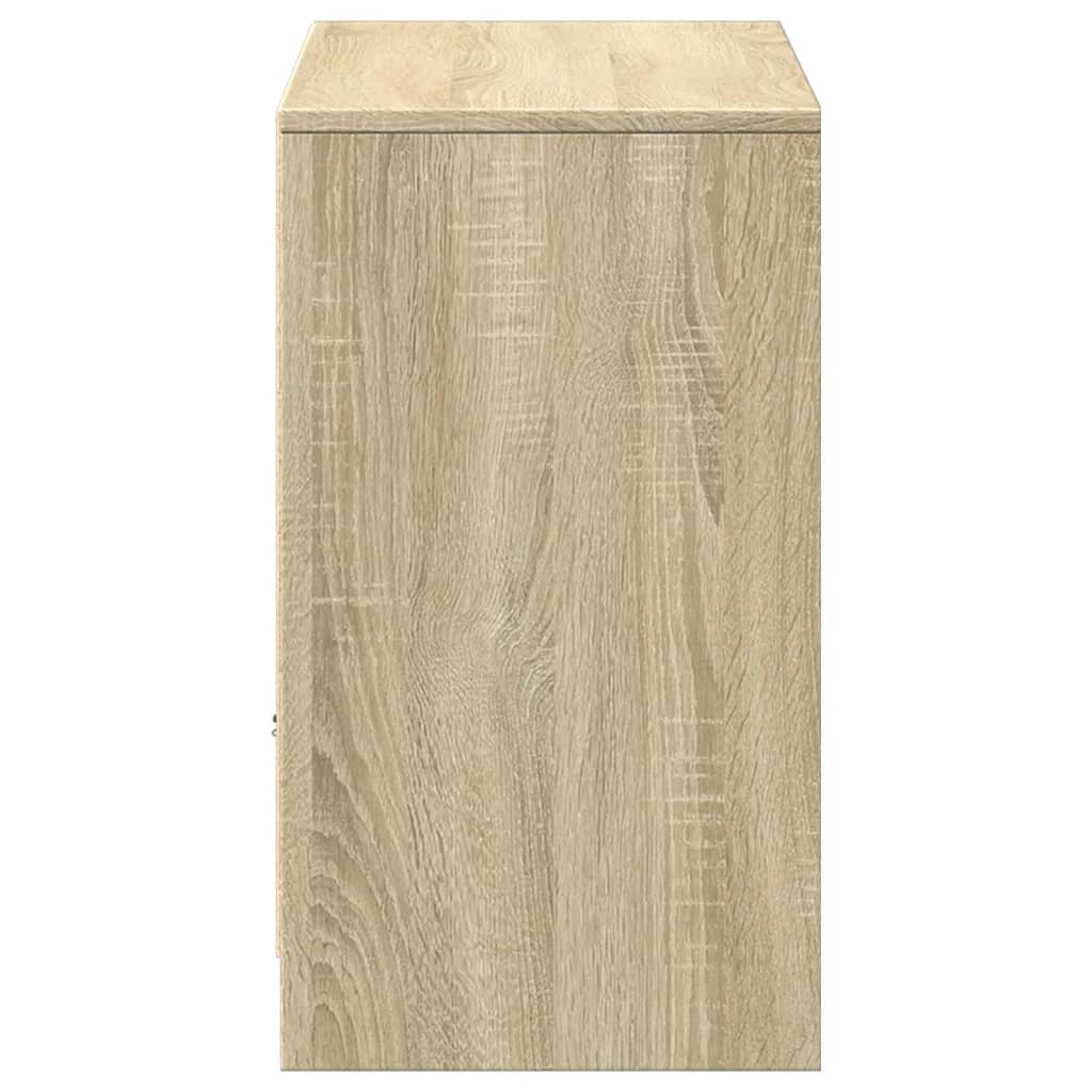 Έπιπλο Τηλεόρασης με LED Sonoma Δρυς 91x34x61 εκ. Επεξ. Ξύλο - Pakobazaar
