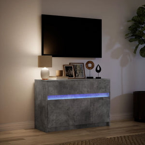 Έπιπλο Τηλεόρασης με LED Γκρι Σκυρ. 91x34x61 εκ. Επεξ. Ξύλο - Pakobazaar