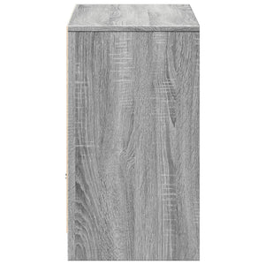 Έπιπλο Τηλεόρασης με LED Γκρι Sonoma 91x34x61 εκ. Επεξ. Ξύλο - Pakobazaar