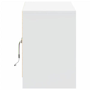 Έπιπλο Τηλεόρασης με LED Λευκό 100x34x50 εκ. από Επεξ. Ξύλο - Pakobazaar