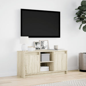 Έπιπλο Τηλεόρασης με LED Sonoma Δρυς 100x34x50 εκ. Επεξ. Ξύλο - Pakobazaar