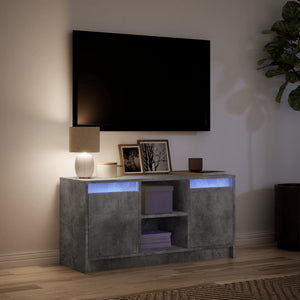 Έπιπλο Τηλεόρασης με LED Γκρι Σκυρ. 100x34x50 εκ. Επεξ. Ξύλο - Pakobazaar