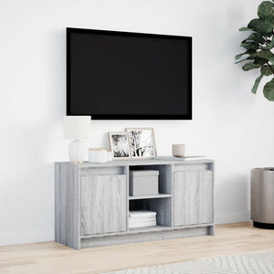 Έπιπλο Τηλεόρασης με LED Γκρι Sonoma 100x34x50 εκ. Επεξ. Ξύλο - Pakobazaar