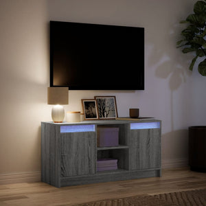 Έπιπλο Τηλεόρασης με LED Γκρι Sonoma 100x34x50 εκ. Επεξ. Ξύλο - Pakobazaar