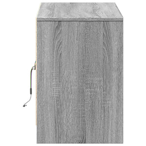 Έπιπλο Τηλεόρασης με LED Γκρι Sonoma 100x34x50 εκ. Επεξ. Ξύλο - Pakobazaar