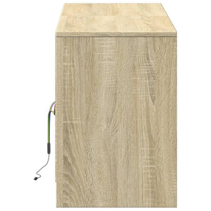 Έπιπλο Τηλεόρασης με LED Sonoma Δρυς 139,5x34x50 εκ. Επεξ. Ξύλο - Pakobazaar