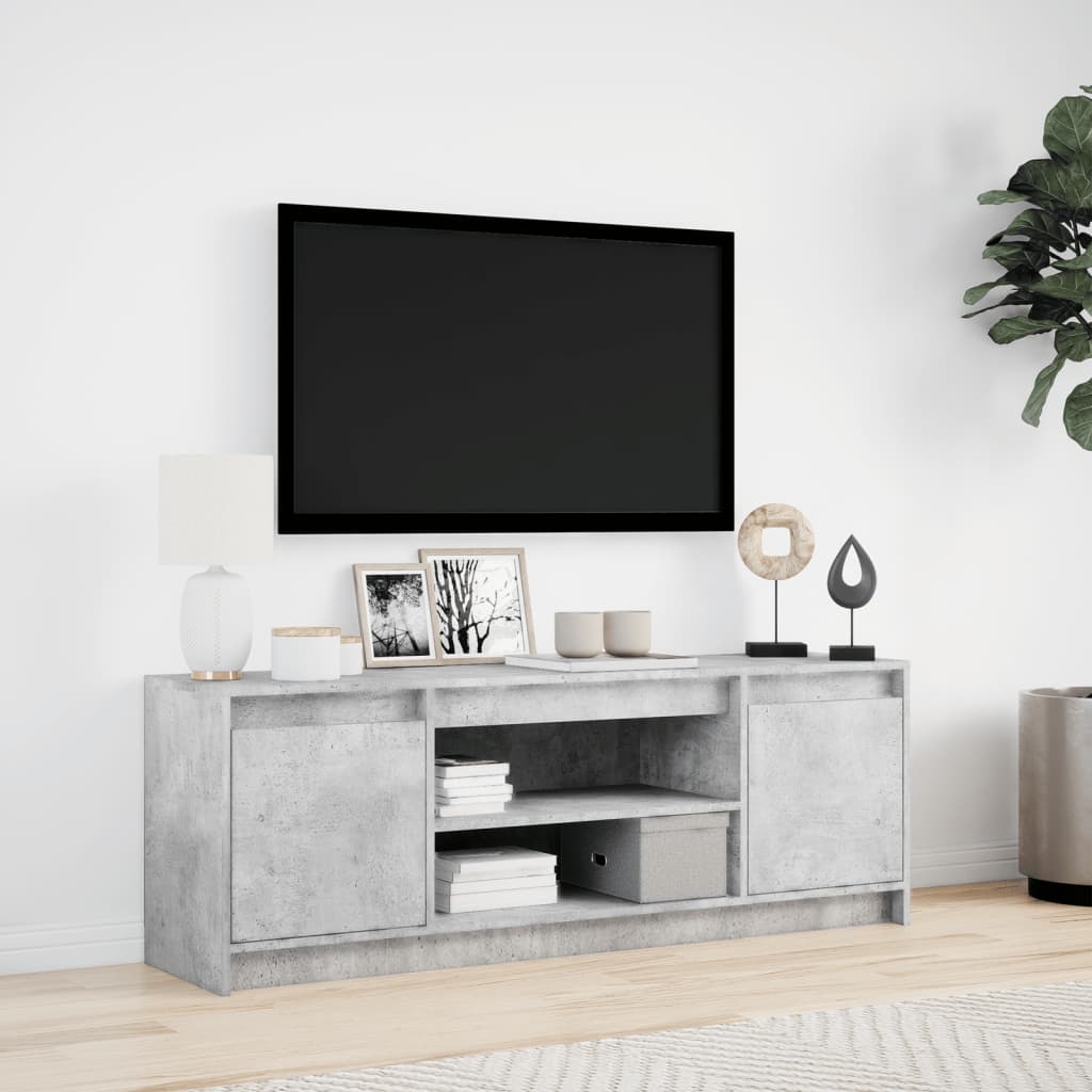 Έπιπλο Τηλεόρασης με LED Γκρι Σκυρ. 139,5x34x50 εκ. Επεξ. Ξύλο - Pakobazaar