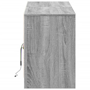 Έπιπλο Τηλεόρασης με LED Γκρι Sonoma 139,5x34x50 εκ. Επεξ. Ξύλο - Pakobazaar