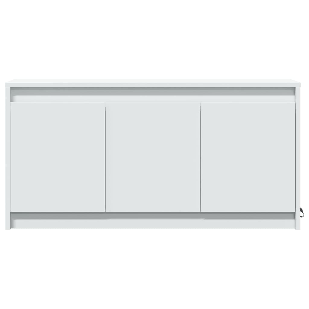 Έπιπλο Τηλεόρασης με LED Λευκό 100x34x50 εκ. από Επεξ. Ξύλο - Pakobazaar