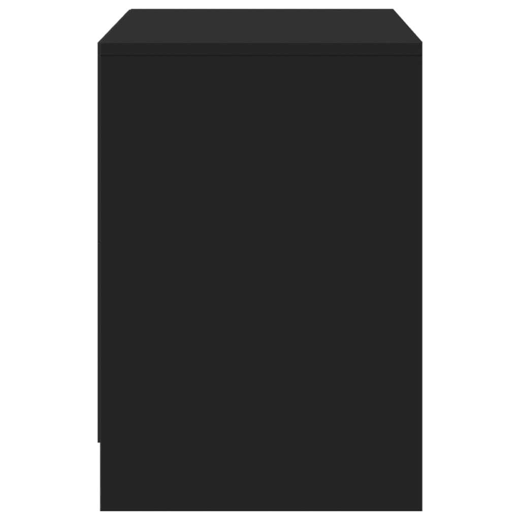 Έπιπλο Τηλεόρασης με LED Μαύρο 100x34x50 εκ. από Επεξ. Ξύλο
