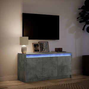 Έπιπλο Τηλεόρασης με LED Γκρι Σκυρ. 100x34x50 εκ. Επεξ. Ξύλο - Pakobazaar