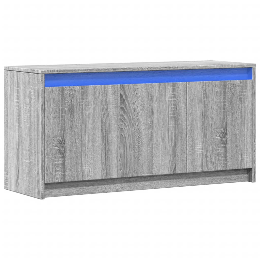Έπιπλο Τηλεόρασης με LED Γκρι Sonoma 100x34x50 εκ. Επεξ. Ξύλο - Pakobazaar
