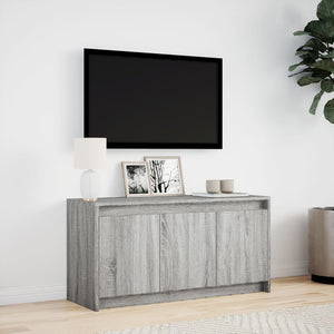 Έπιπλο Τηλεόρασης με LED Γκρι Sonoma 100x34x50 εκ. Επεξ. Ξύλο - Pakobazaar
