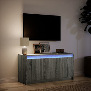 Έπιπλο Τηλεόρασης με LED Γκρι Sonoma 100x34x50 εκ. Επεξ. Ξύλο - Pakobazaar