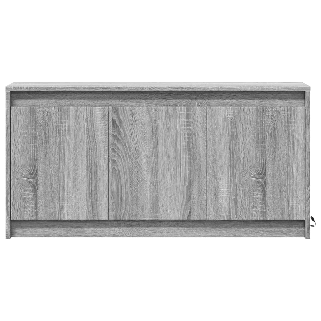 Έπιπλο Τηλεόρασης με LED Γκρι Sonoma 100x34x50 εκ. Επεξ. Ξύλο - Pakobazaar