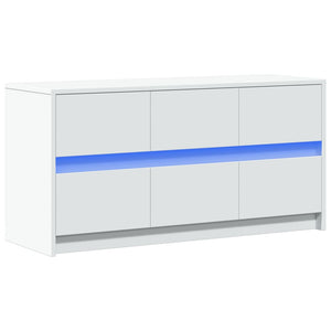 Έπιπλο Τηλεόρασης με LED Λευκό 100x34x50 εκ. από Επεξ. Ξύλο - Pakobazaar