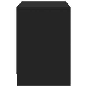Έπιπλο Τηλεόρασης με LED Μαύρο 100x34x50 εκ. από Επεξ. Ξύλο