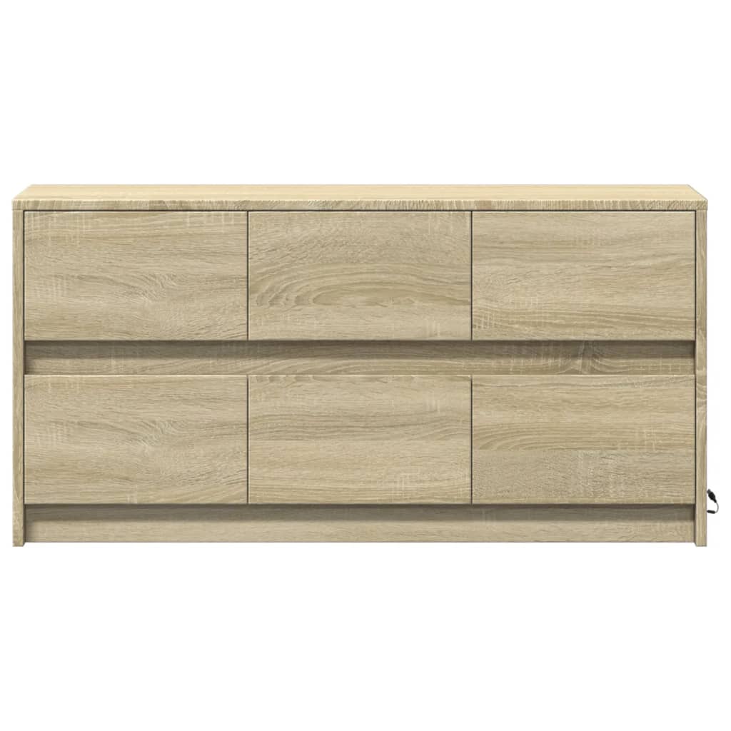 Έπιπλο Τηλεόρασης με LED Sonoma Δρυς 100x34x50 εκ. Επεξ. Ξύλο - Pakobazaar