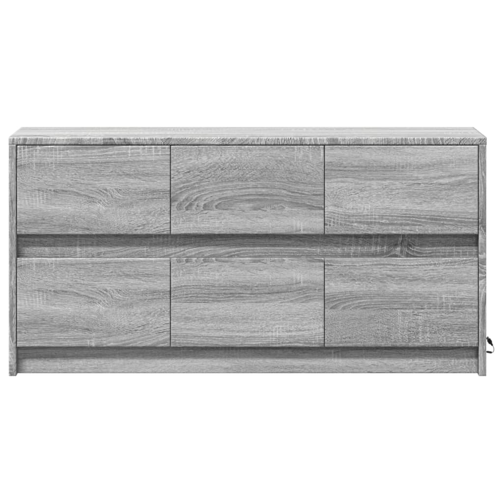Έπιπλο Τηλεόρασης με LED Γκρι Sonoma 100x34x50 εκ. Επεξ. Ξύλο - Pakobazaar