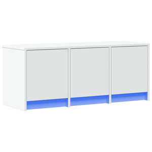 Έπιπλο Τηλεόρασης με LED Λευκό 97x34x40 εκ. από Επεξ. Ξύλο - Pakobazaar