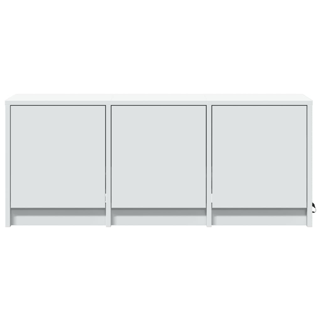 Έπιπλο Τηλεόρασης με LED Λευκό 97x34x40 εκ. από Επεξ. Ξύλο - Pakobazaar