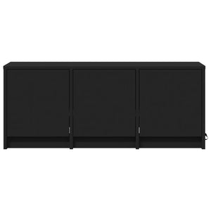 Έπιπλο Τηλεόρασης με LED Μαύρο 97x34x40 εκ. από Επεξ. Ξύλο - Pakobazaar