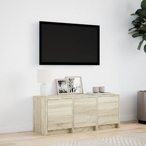 Έπιπλο Τηλεόρασης με LED Sonoma Δρυς 97x34x40 εκ. Επεξ. Ξύλο - Pakobazaar